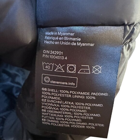 H&M Divided Hoodie Hooded Quilted Jacket Coat Black Puffy Men's Large - Picture 6 of 9